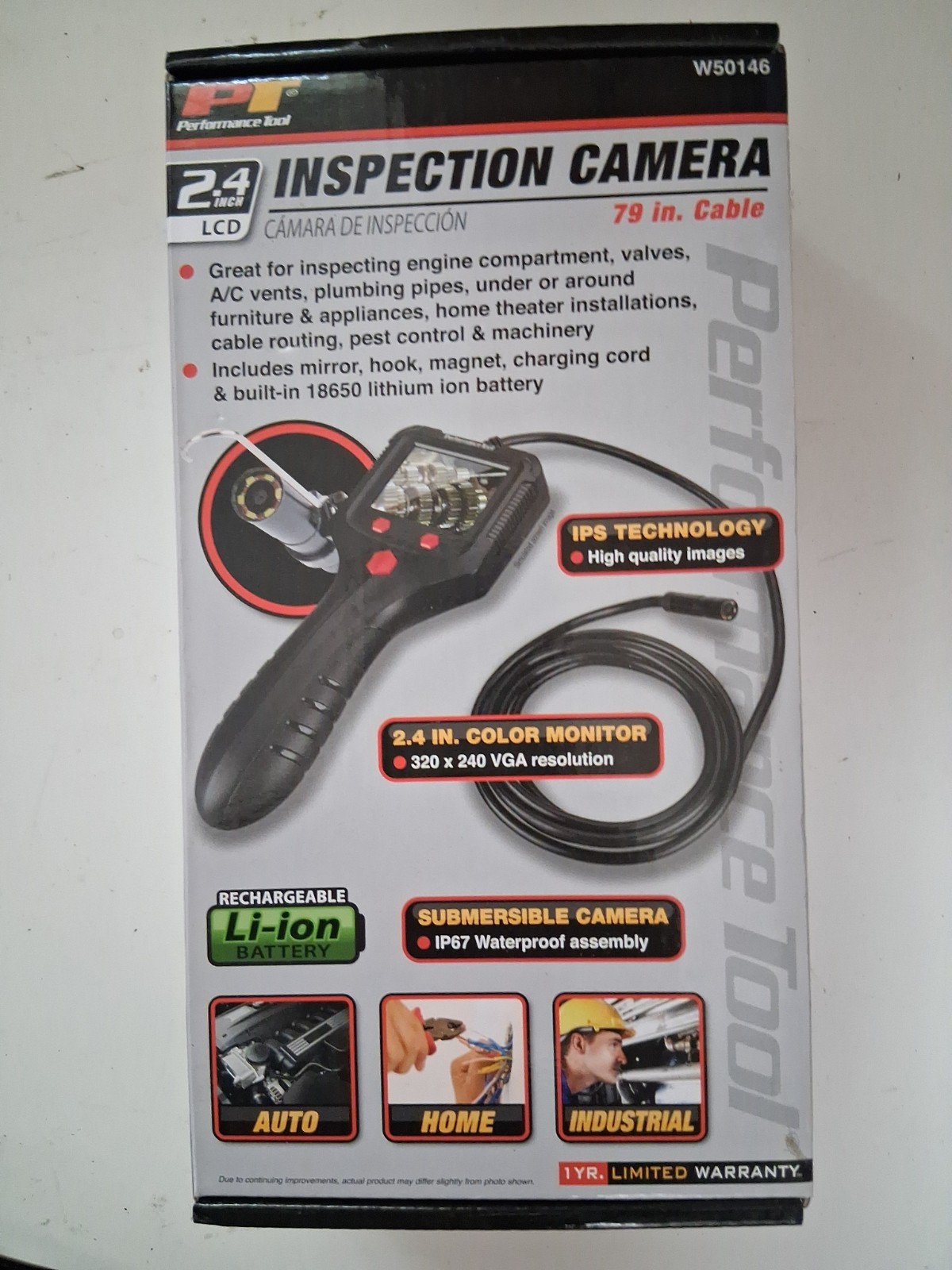 PERFORMANCE TOOL W50146 2.4' LCD INSPECTION CAMERA