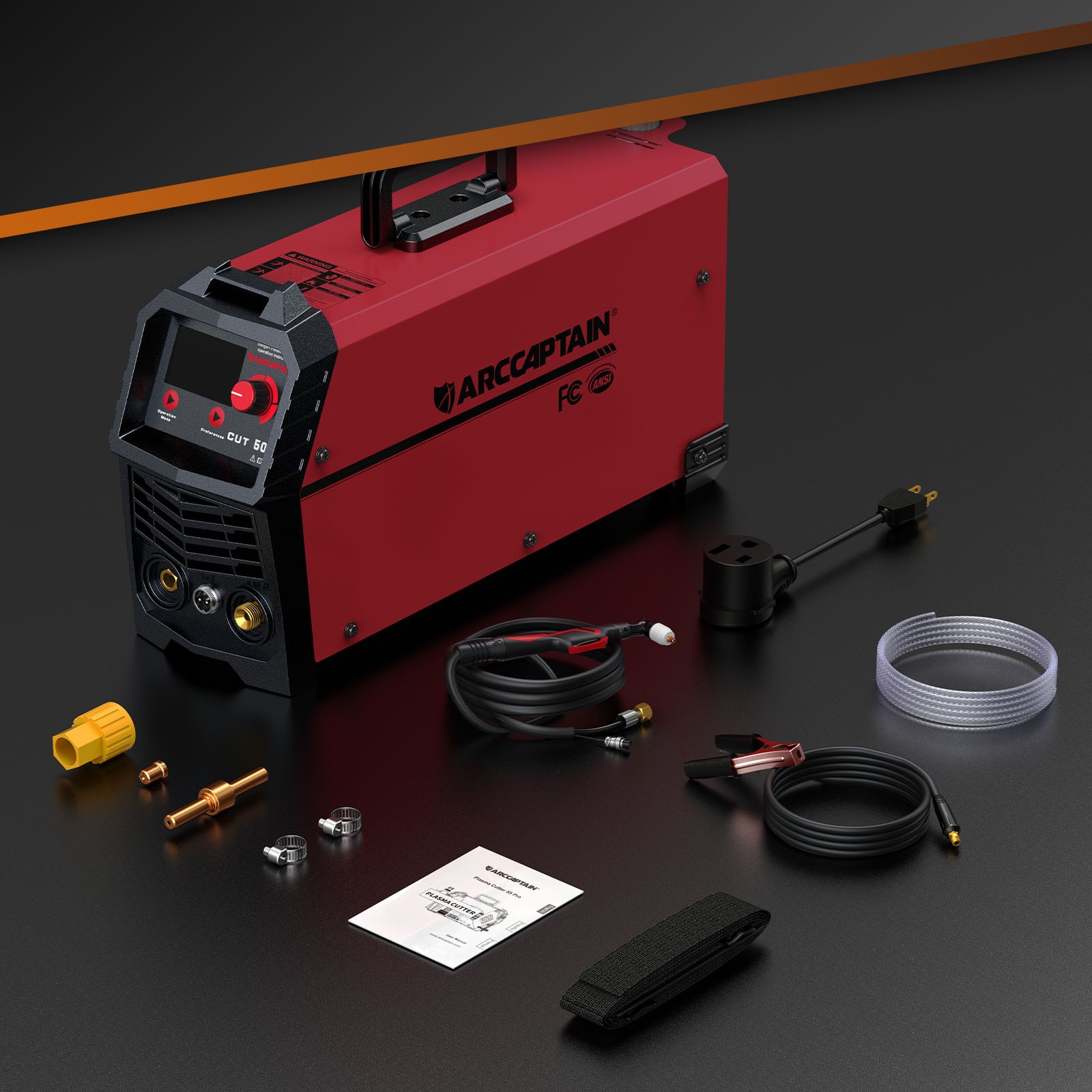 ARCCAPTAIN Plasma Cutter 50A Air Cutting Machine Dual Voltage LED Display IGBT