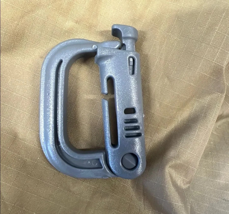 lot of 4 USGI Grimloc D-Ring USA US Military 4 Pack Military Surplus