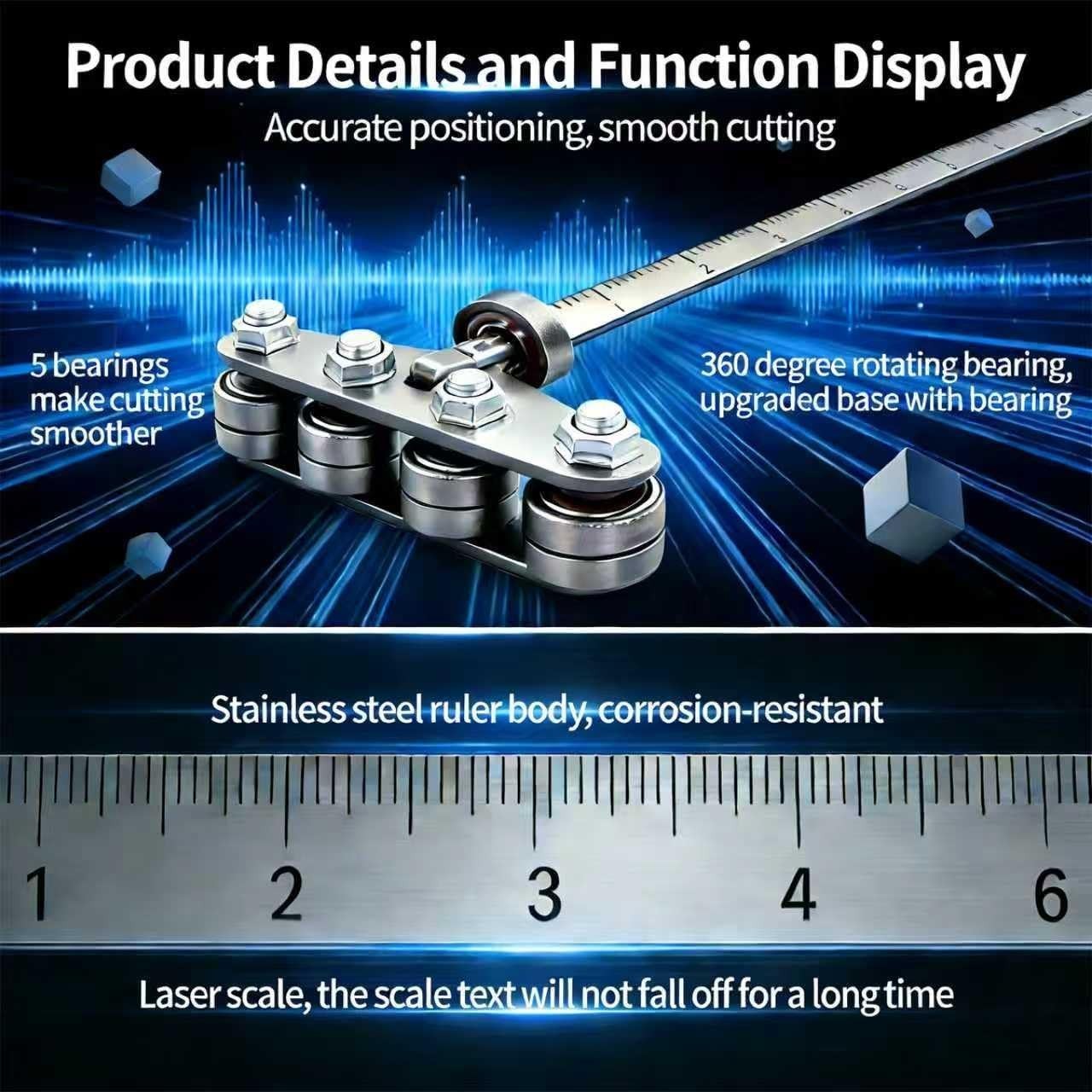 Positioning Calipers for Precise Measurements & Easy Wood Cutting,Adjustable Sta
