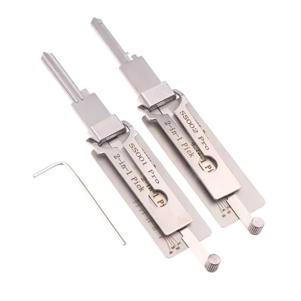 2-in-1 Stainless Steel Key Decoder Set SS001 + SS002 PRO