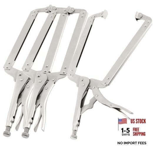 3PCS 18 Inch C-Clamp Locking Pliers, Welding Pliers Set, Large 18 Inch 3 PCS