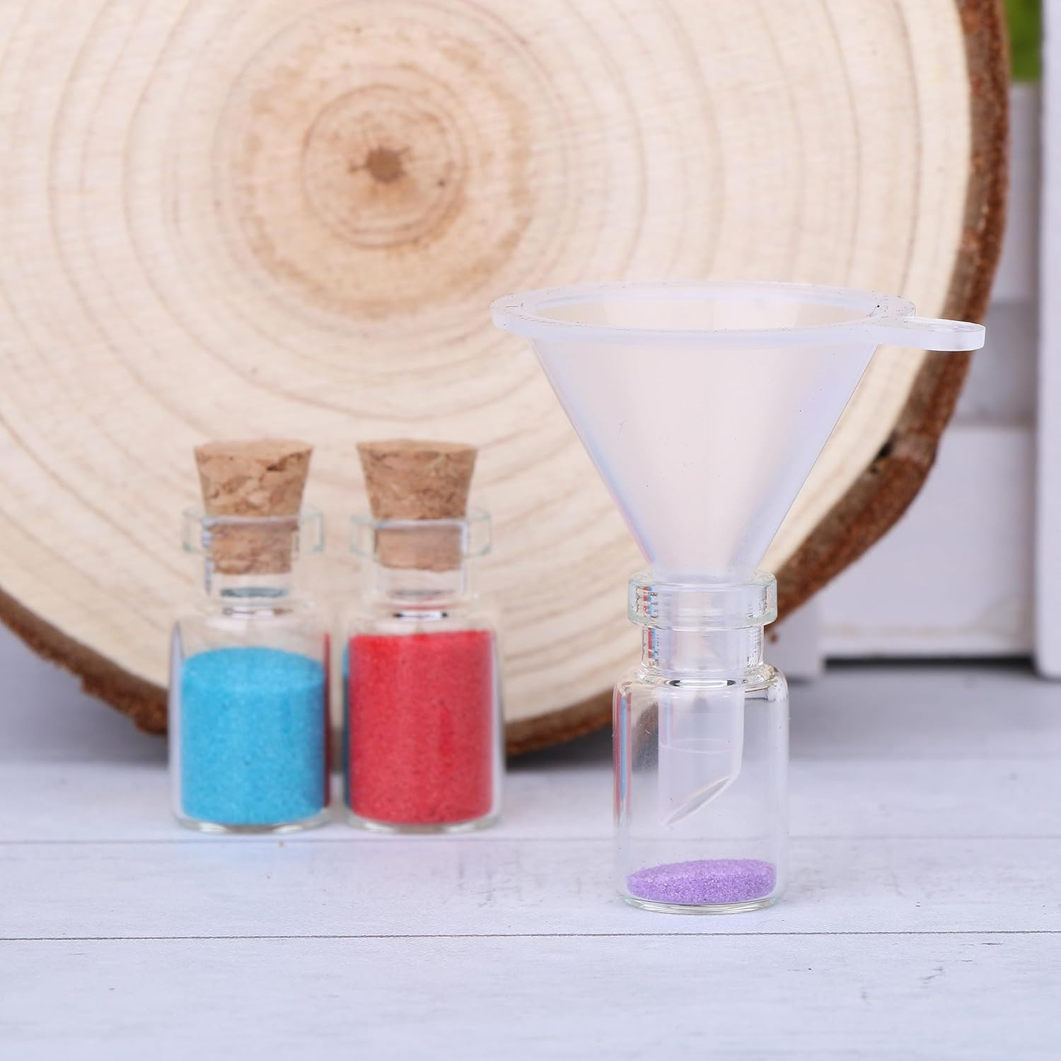 100Pcs 1Ml Small Mini Glass Bottles Jars with Cork Stoppers Tiny Vials