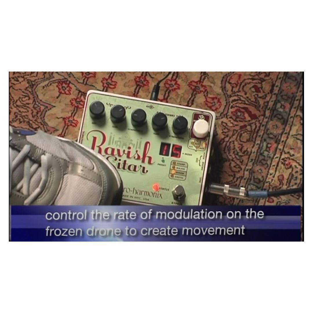 Electro-Harmonix Ravish Sitar Emulator Pedal with Selectable Decay Speed