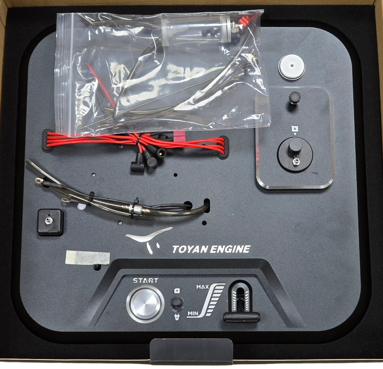 Toyan FS-V800 Engine Complete Metal Base with Fuel Tank, Starting battery