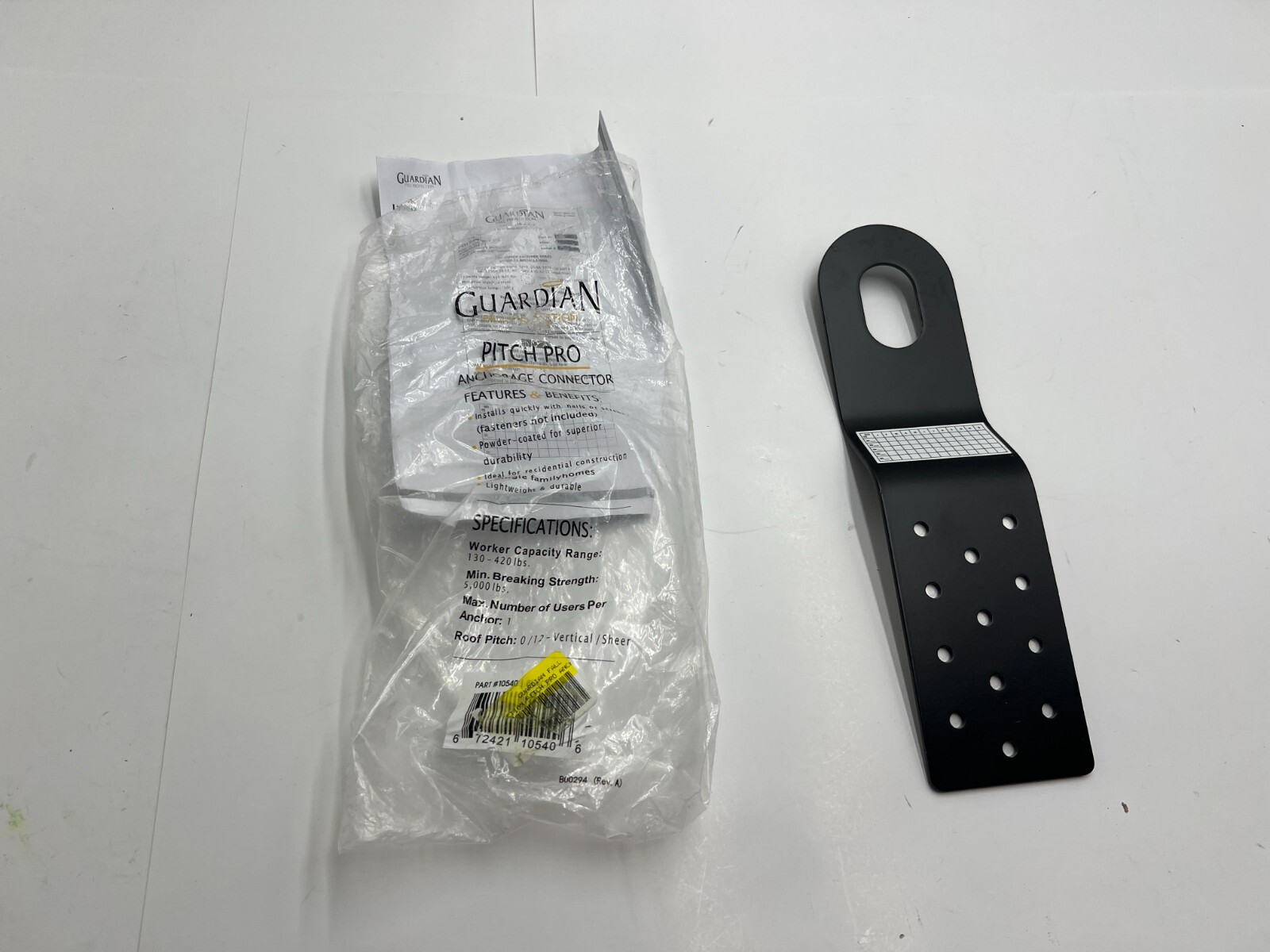 Guardian Fall Protection Pitch Pro Anchorage Connector Steel Black 10540