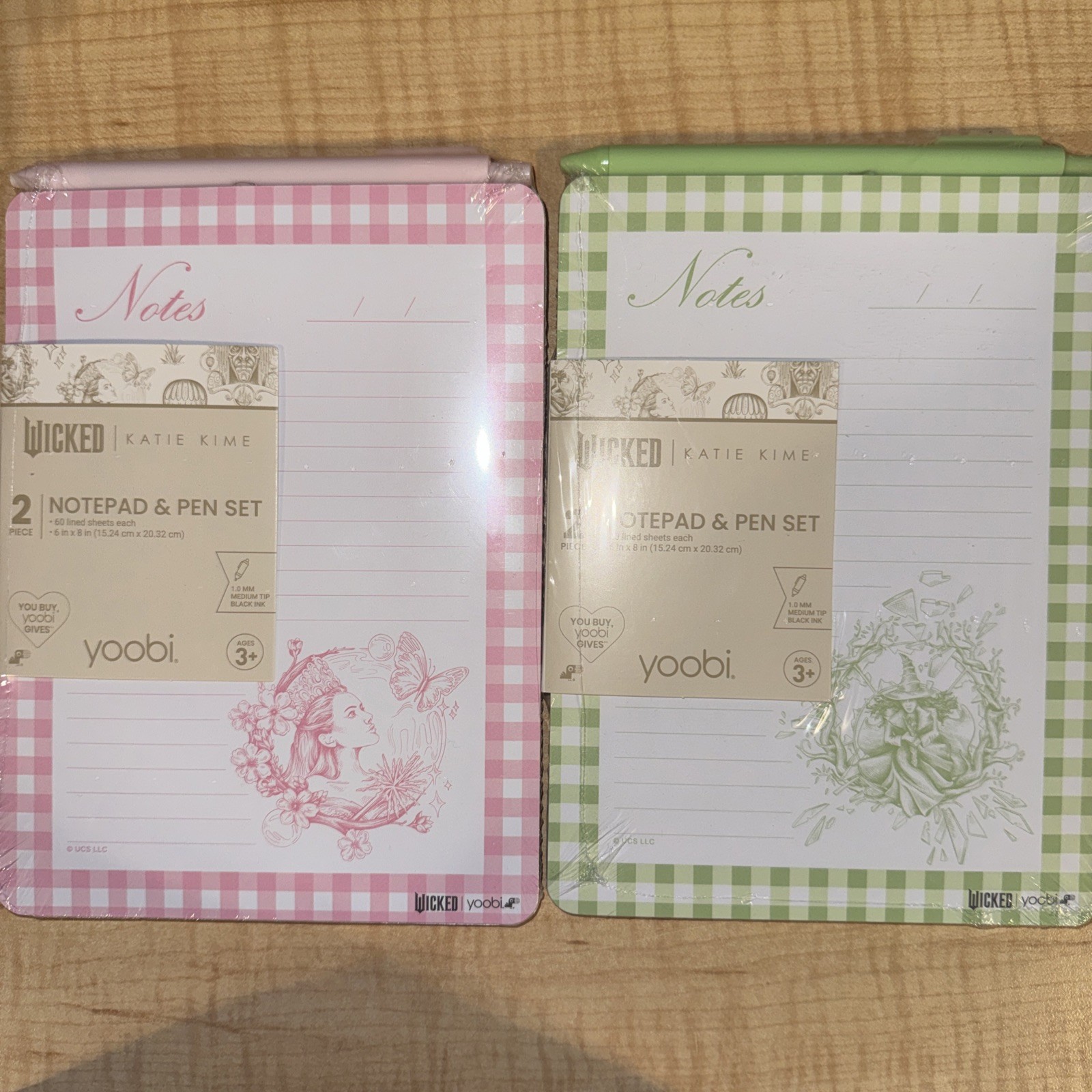 Wicked Glinda Elphaba Stationery Notepad W/Pen Set Yoobi x Katie Kime Sealed
