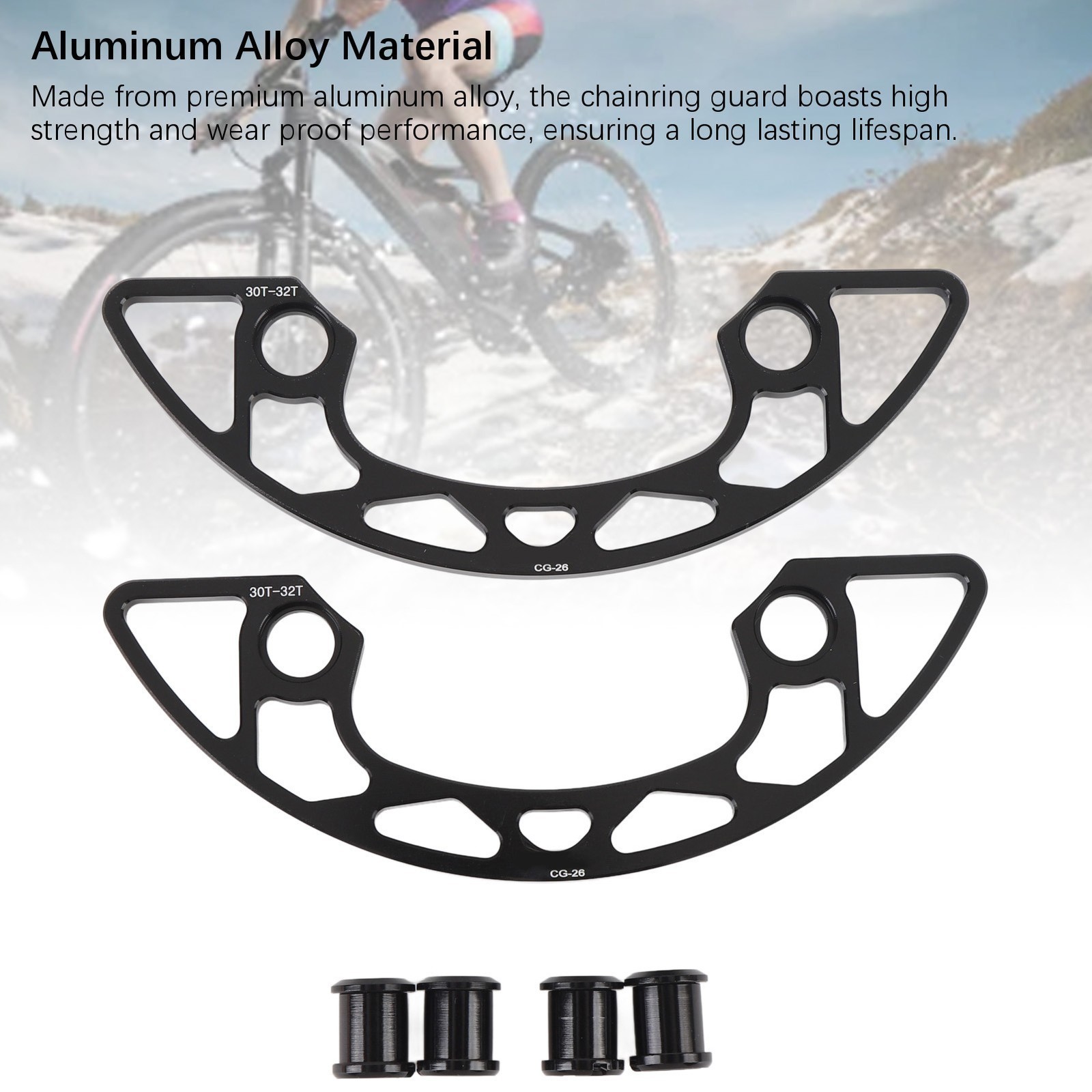 Chainring Guard Aluminum Alloy Separated Crankset Chain Wheel Protector Cover