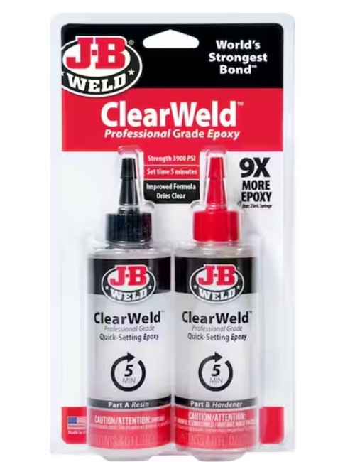 JB Weld 50240H ClearWeld Professional Grade Epoxy in Clear NEW