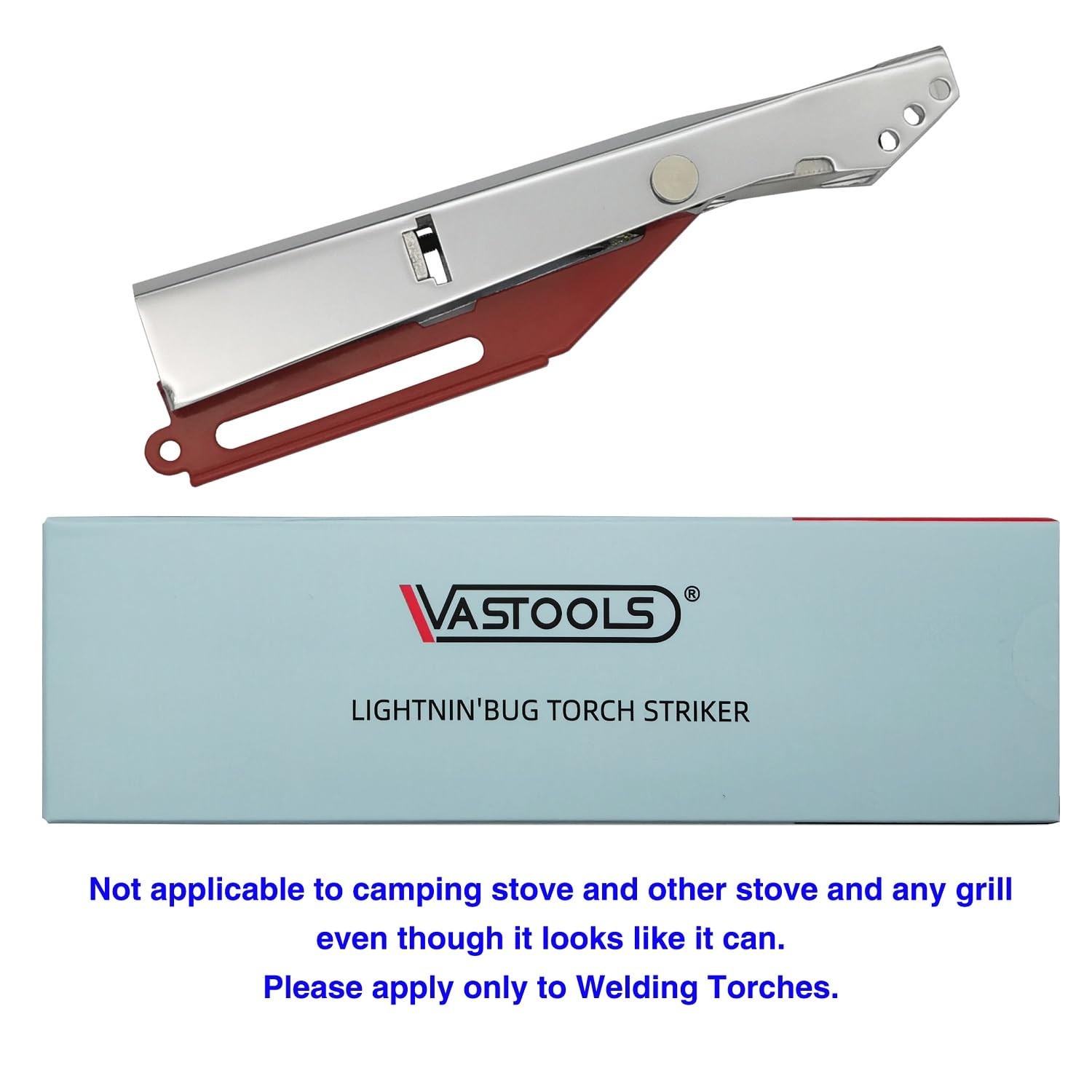 VASTOOLS Lightnin'bug Torch Lighter,Welding Striker, Pocket Size, Red