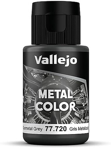 Vallejo Gunmetal Grey Metal Color (32ml Bottle) - Hobby and Model Acrylic Paint