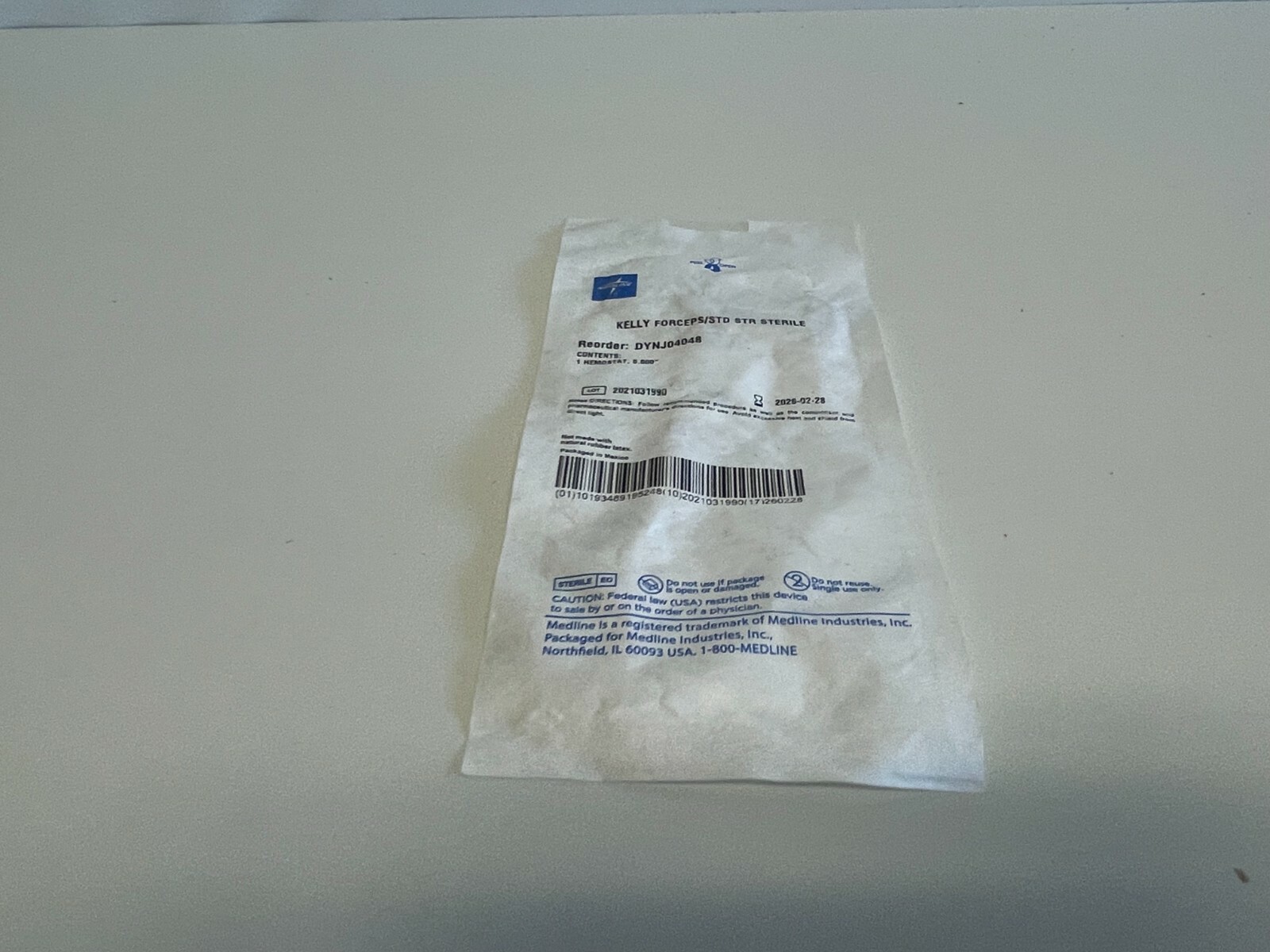 D10: MEDLINE DYNJ04048 Kelly Forceps STD