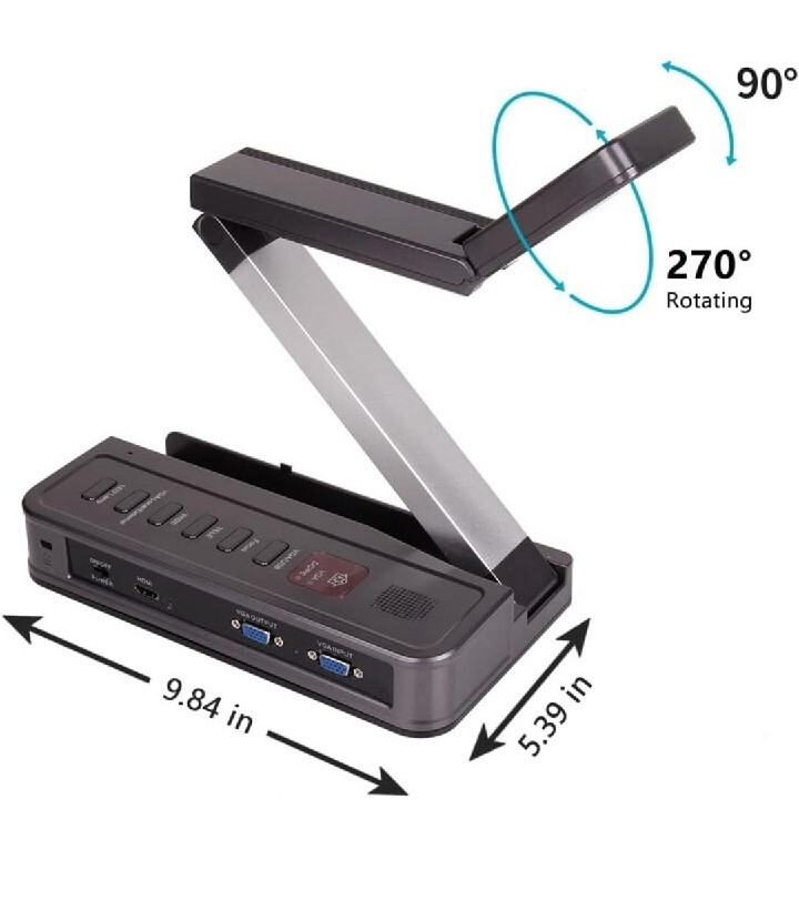 eloam VE802AF Portable Document Camera HDMI VGA Port OCR Visual Presenter