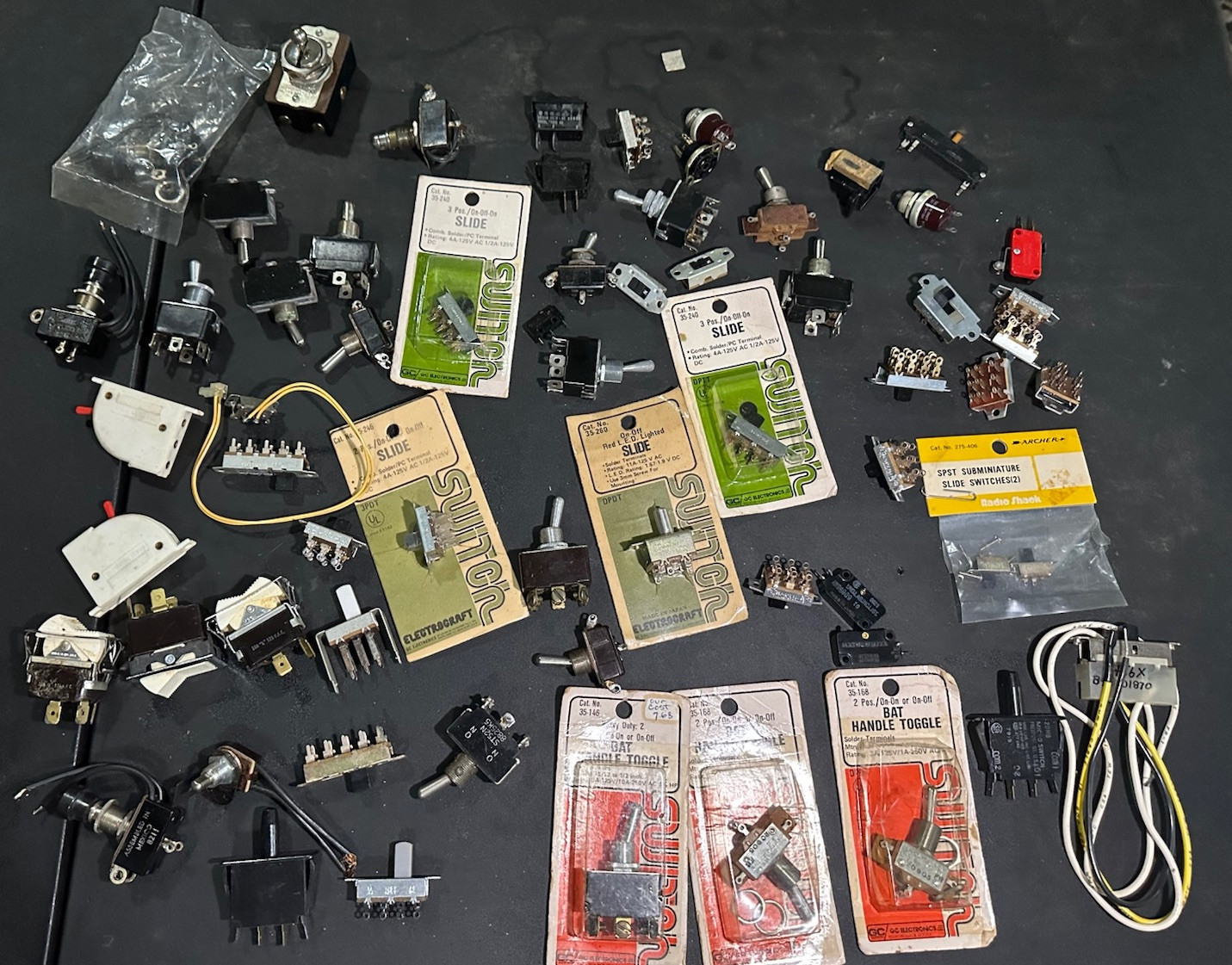 Vintage Micro Switch Honeywell Component Lot Toggle Plus More Sample Parts