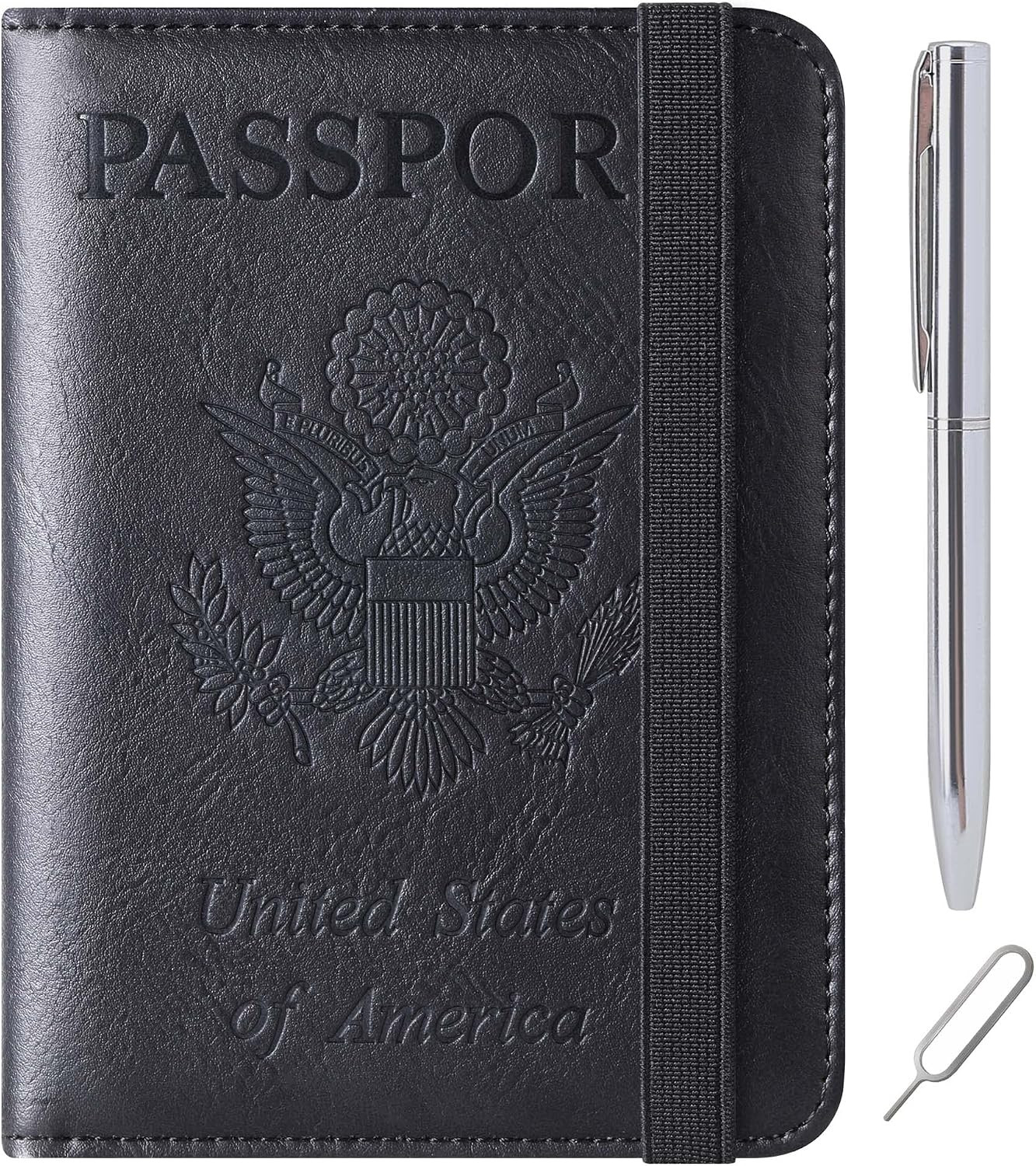Passport Holder for Travel Essentials, Passport Cover Wallet | Leather Rfid Bloc