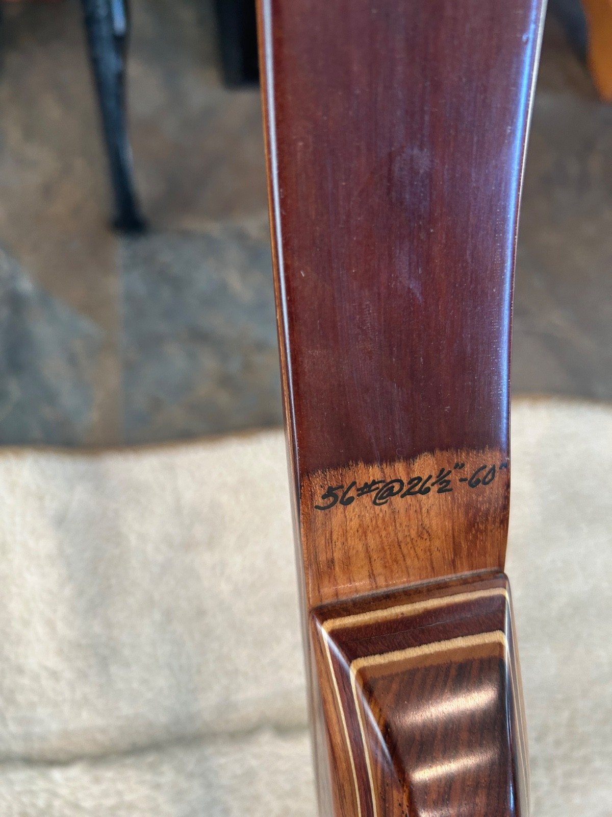 rare Brackenbury recurve bow (exotic woods)