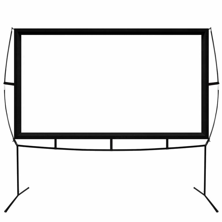 Getco Tech 100 in Portable Projection Screen w/ Stand Frame & Carry Bag