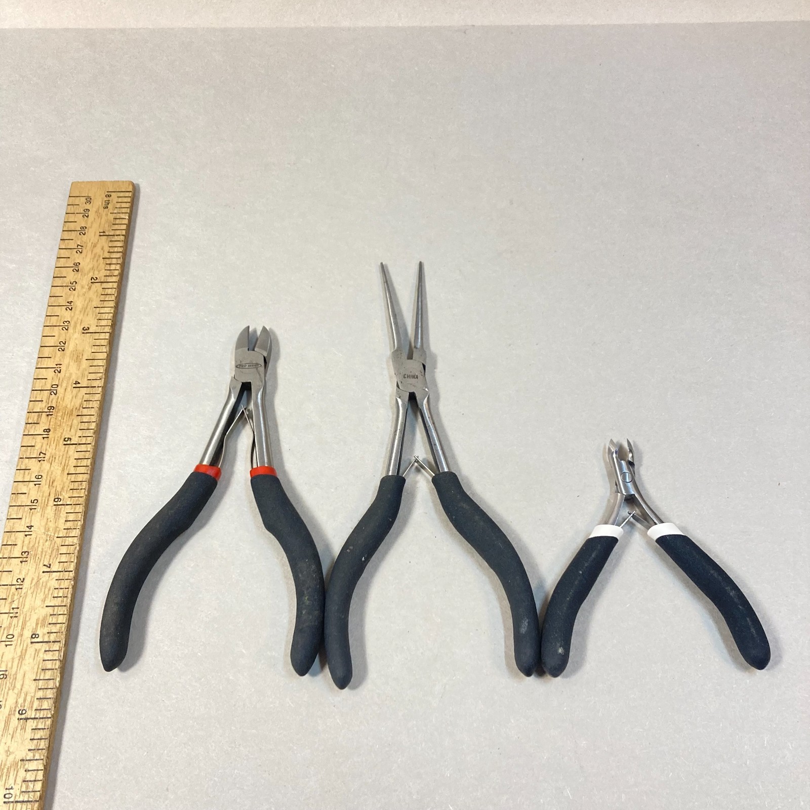 Plier Set 3 Pc Needle Nose Diagonal Cutting Snips