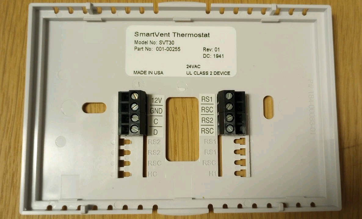 Smart Vent Thermostat Model# SVT30, For SV30 Smart Vent System ZTECH NEW!