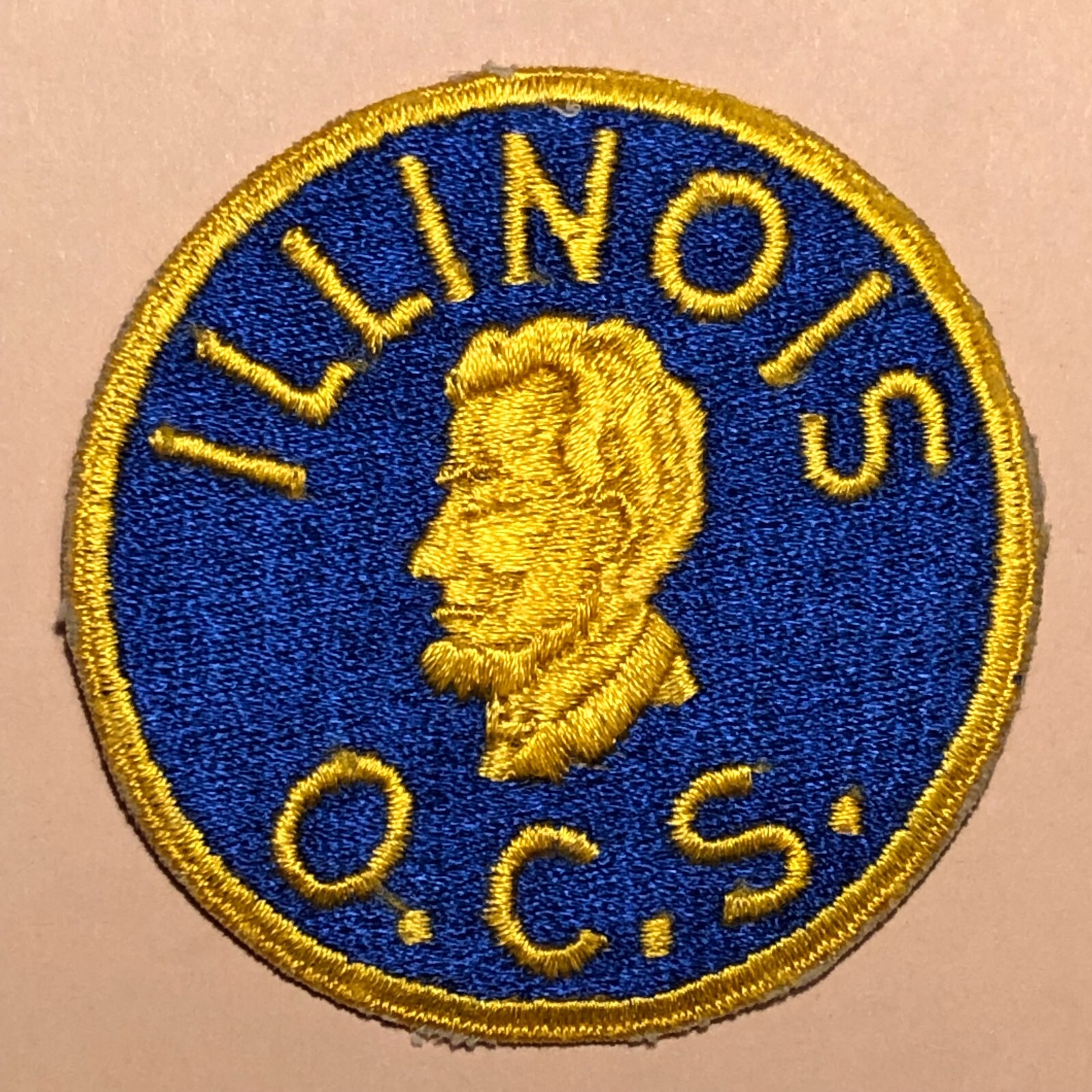 Illinois O.C.S. patch - blue and yellow