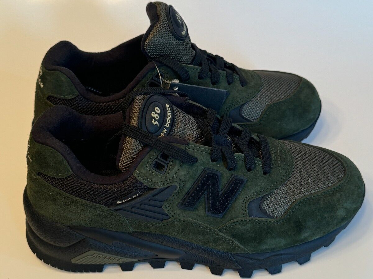 New Balance 580 Classics NB Gore-Tex Vibram Green Black Shoes Men's Size 5.5 NEW