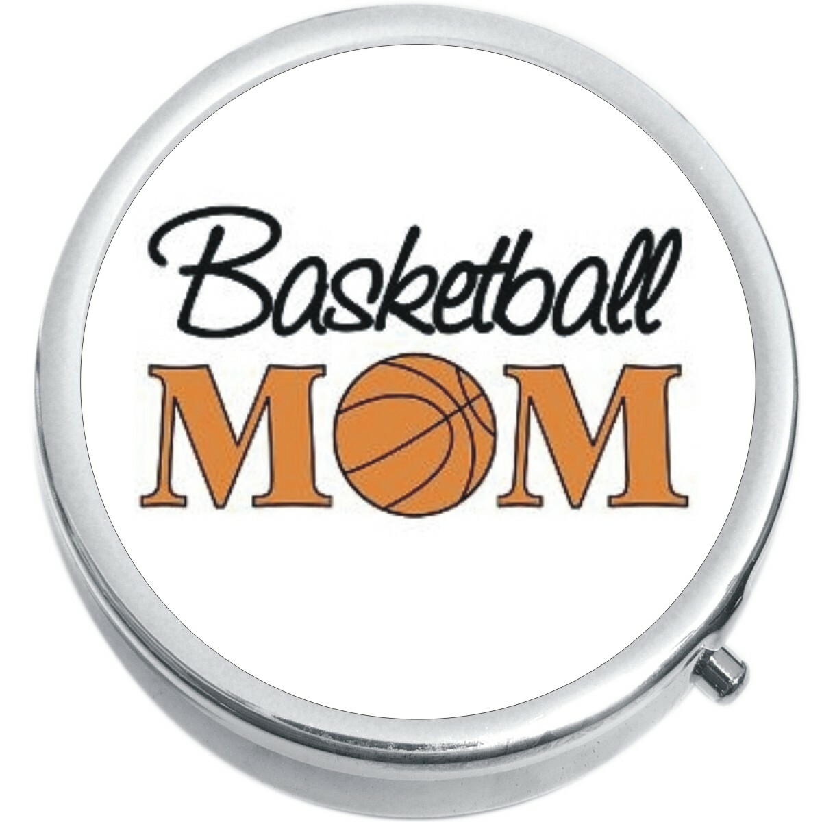 Basketball Mom Medicine Vitamin Compact Pill Box