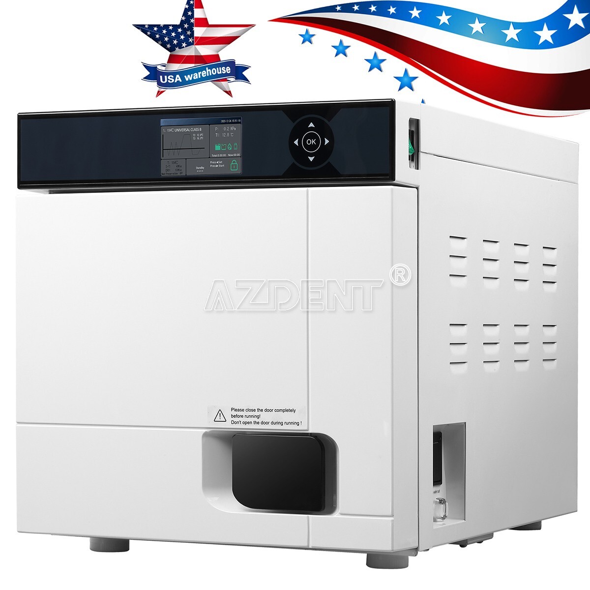 22L Class B Steam Sterilizer Dental Autoclave Pulsation vacuum With Printer