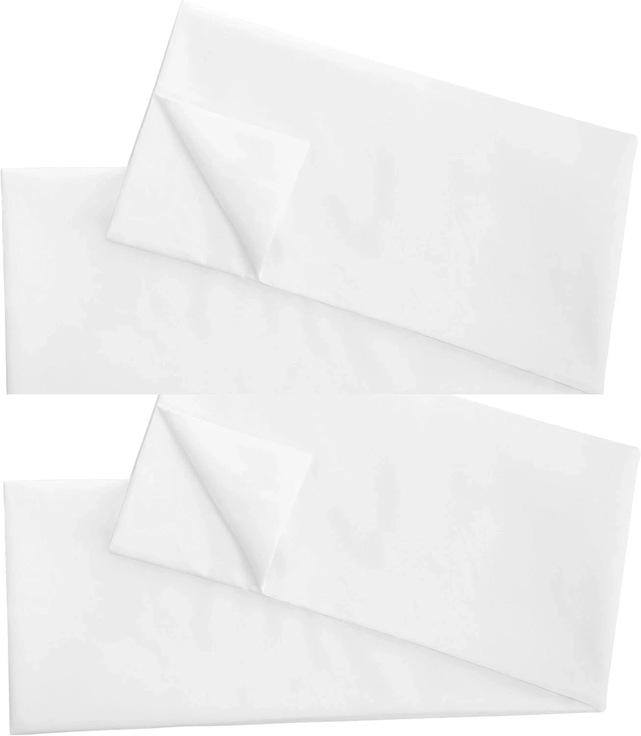 Body Pillow Case Cover Set of 2, White Breathable T250 Soft Quality Cotton Body
