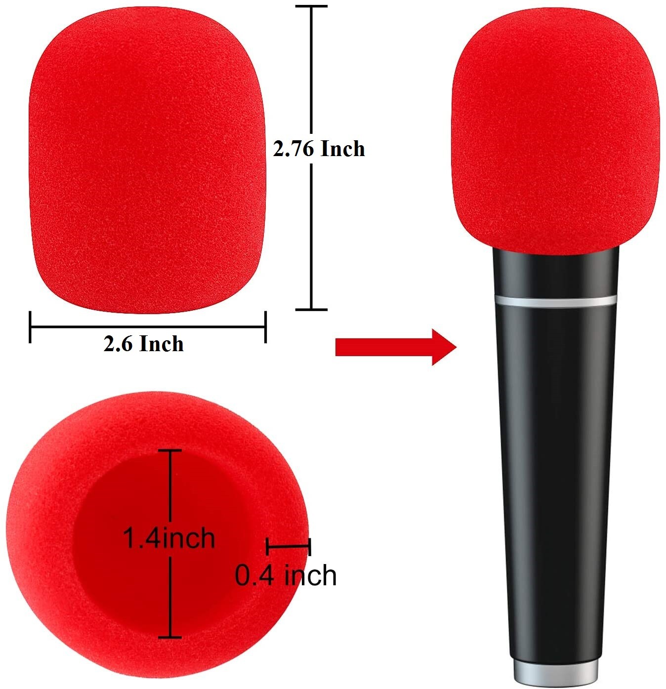 5 Pack A58WS Microphone Windscreen Cover for Shure BLX24/PG58 Wireless Handheld