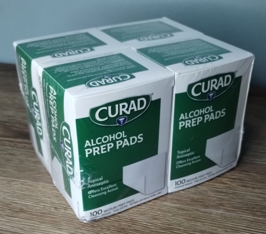 CURAD CUR45585RB  Alcohol Prep Pads 400 Pieces - New Sealed