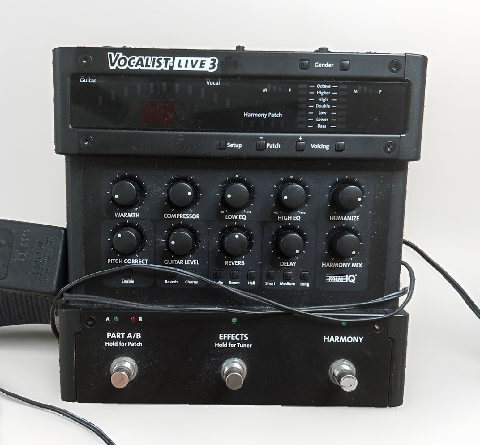 Digitech Vocalist Live 3 Vocal Multi Effects Processor Pedal + Power Supply