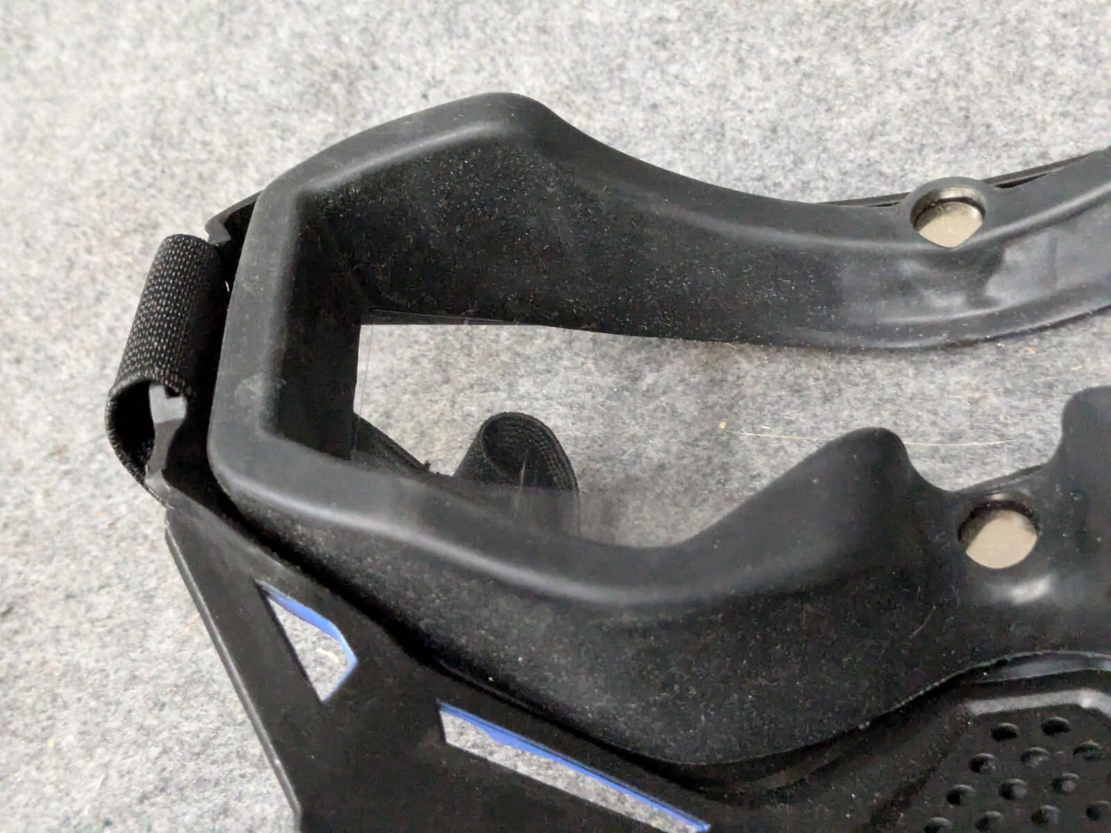 Black/Blue Airsoft tactical face mask