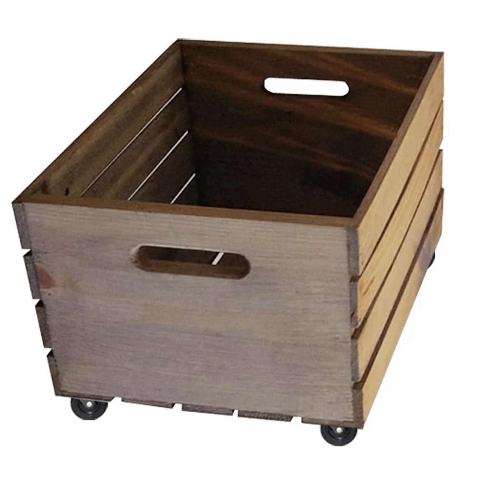 Wooden Crate on Wheels