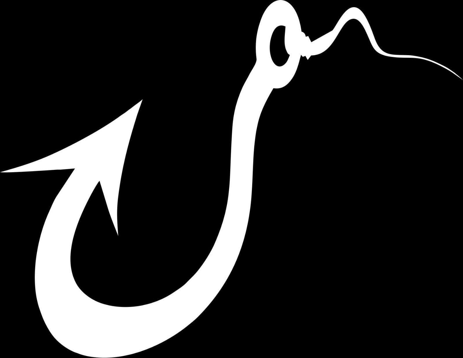 FISHING HOOK STICKER CAR WINDOW BUMPER DECAL