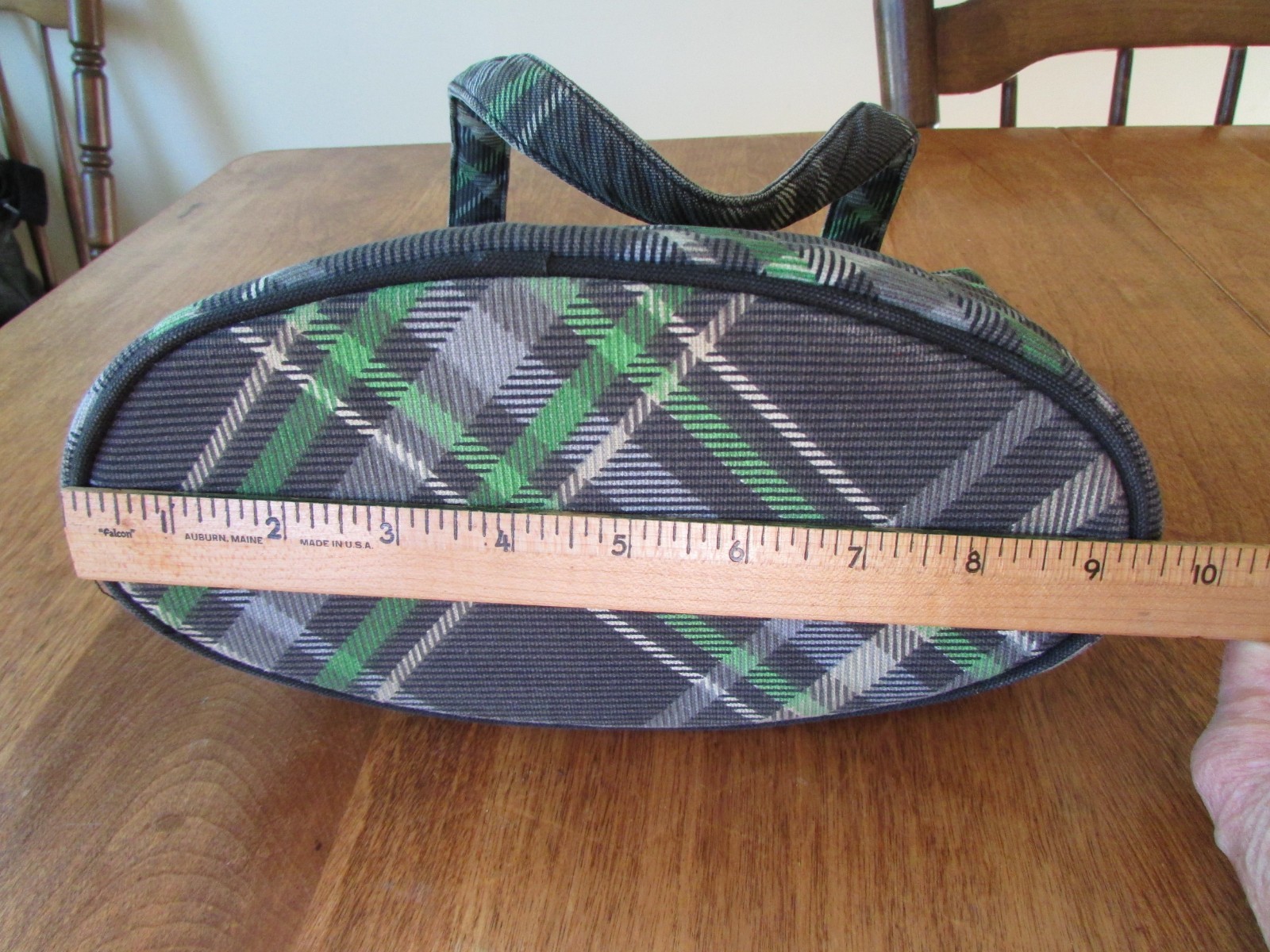Thirty One Insulated Cooler Bag green gray Plaid