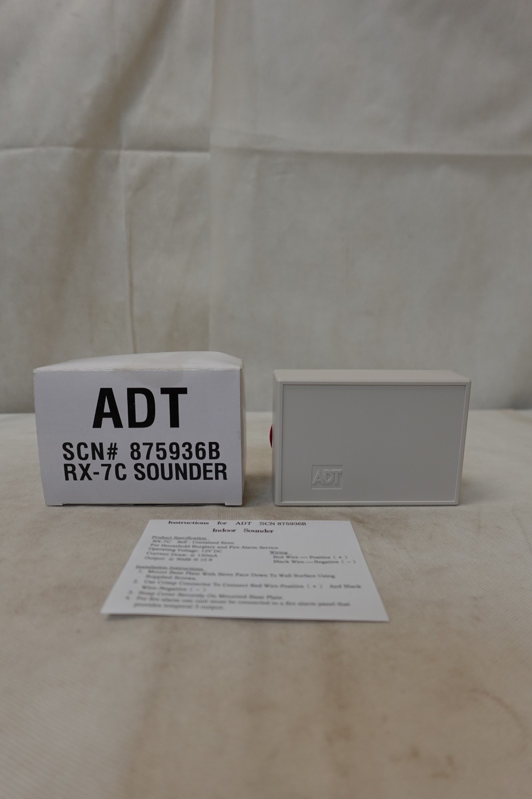 Brand New ADT RX-7C Indoor Alarm Siren Sounder SCN #875936B VISTA 10P 15P 20P
