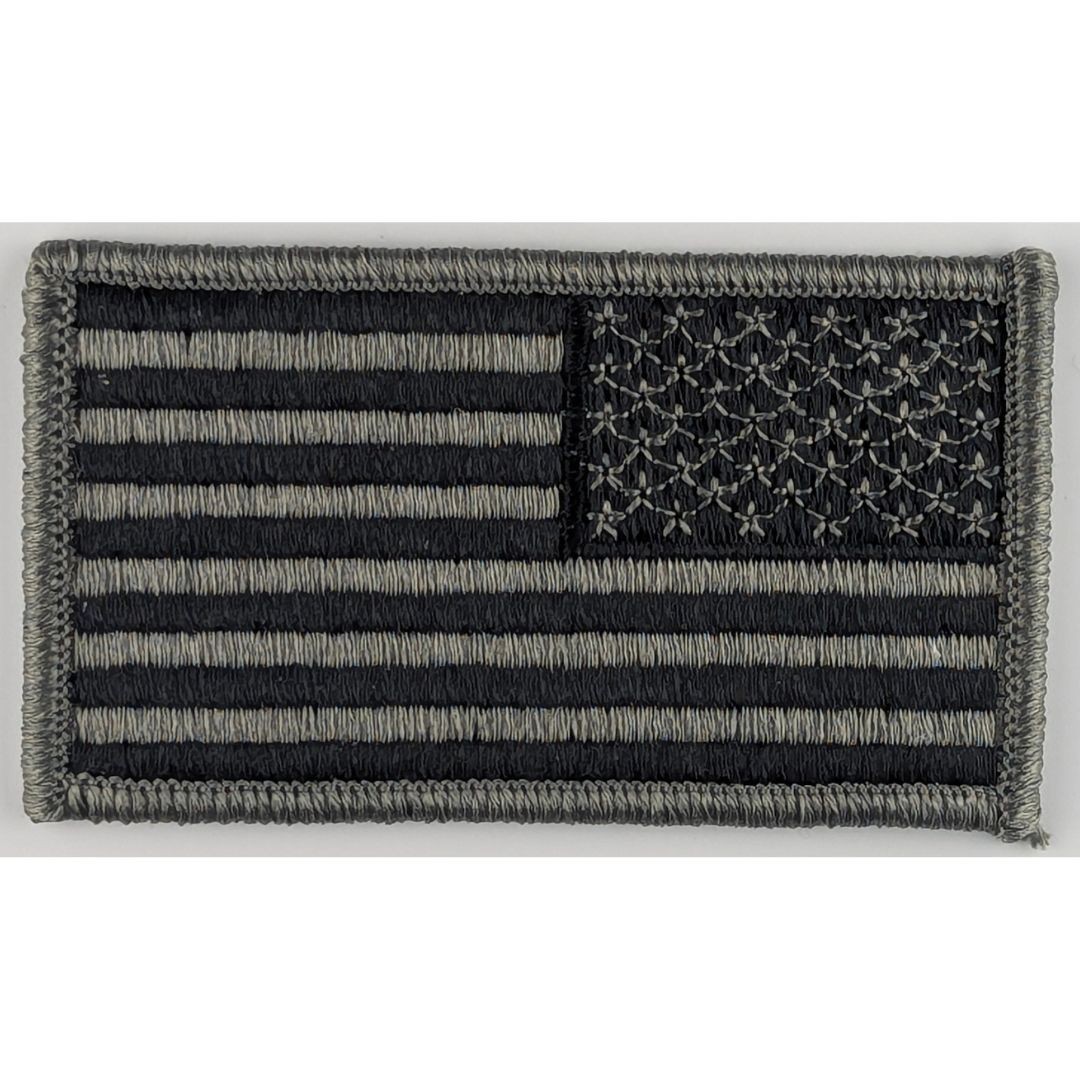 Reverse American Flag Patch - Subdued UCP/ACU Foliage Green - Sew-On Patch