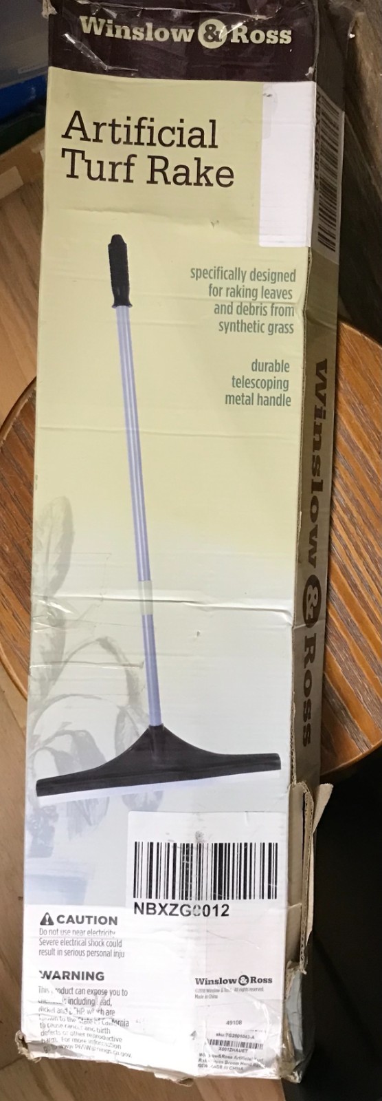Winslow & Ross Artificial Turf Rake Telescoping Handle NEW