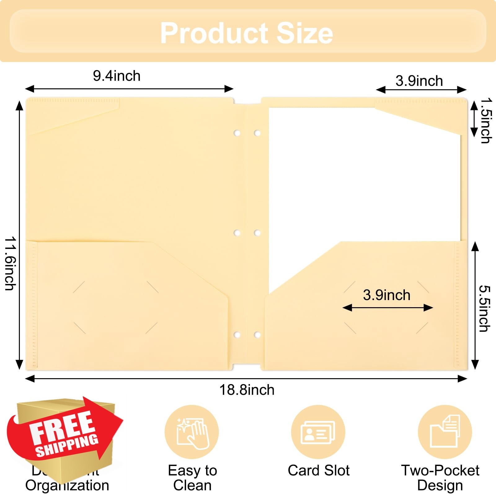 EOOUT Pastel Folders 10pcs