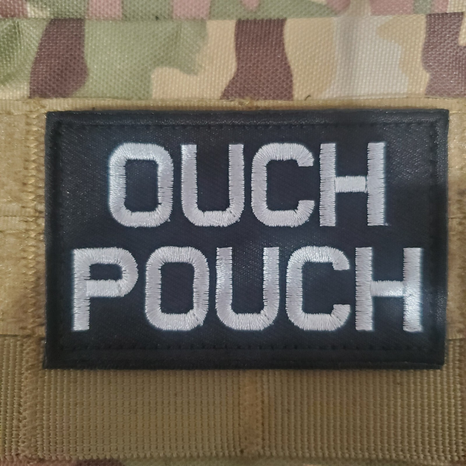 OUCH POUCH Fun Embroidered Tactical Morale Patch Hook and Loop