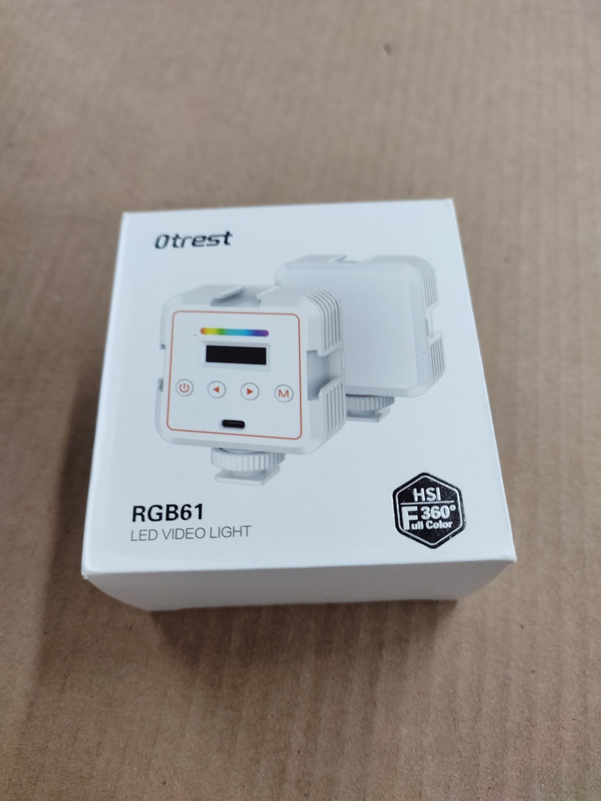 Otrest RGB Camera Light, 360° Full Color RGB61 Small LED Panel Video