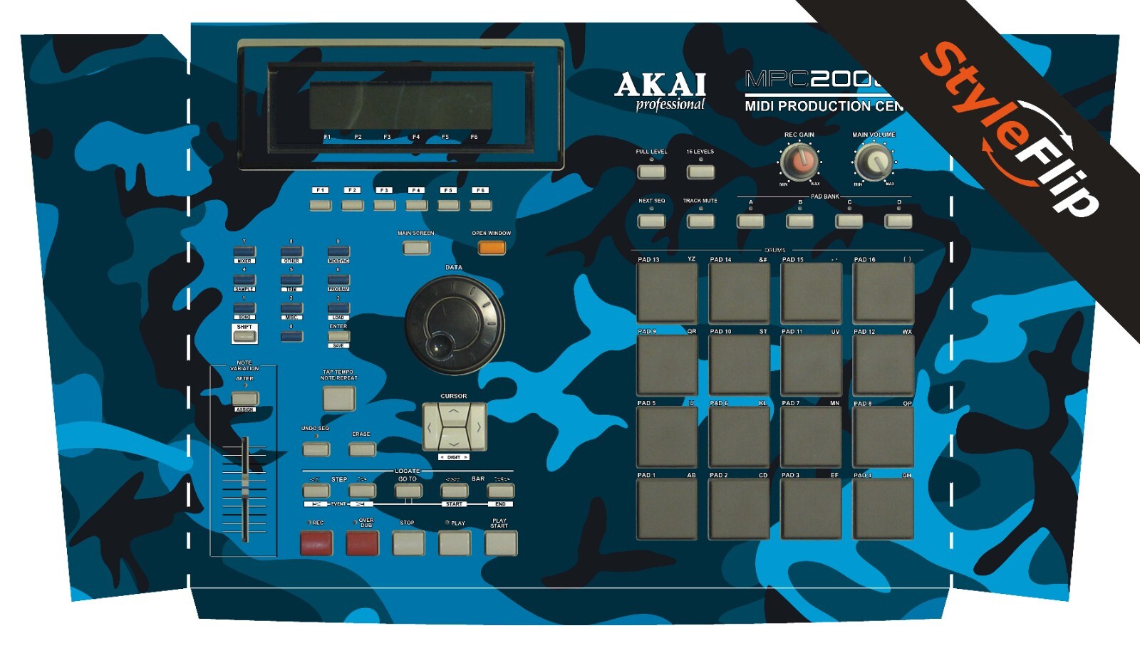 Akai MPC-2000XL Skin | Camo Blue | Protective Decal | StyleFlip Skins