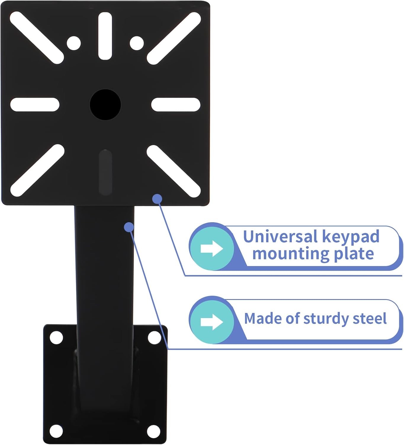 Universal Keypad Mounting Post Bracket for Gate Opener
