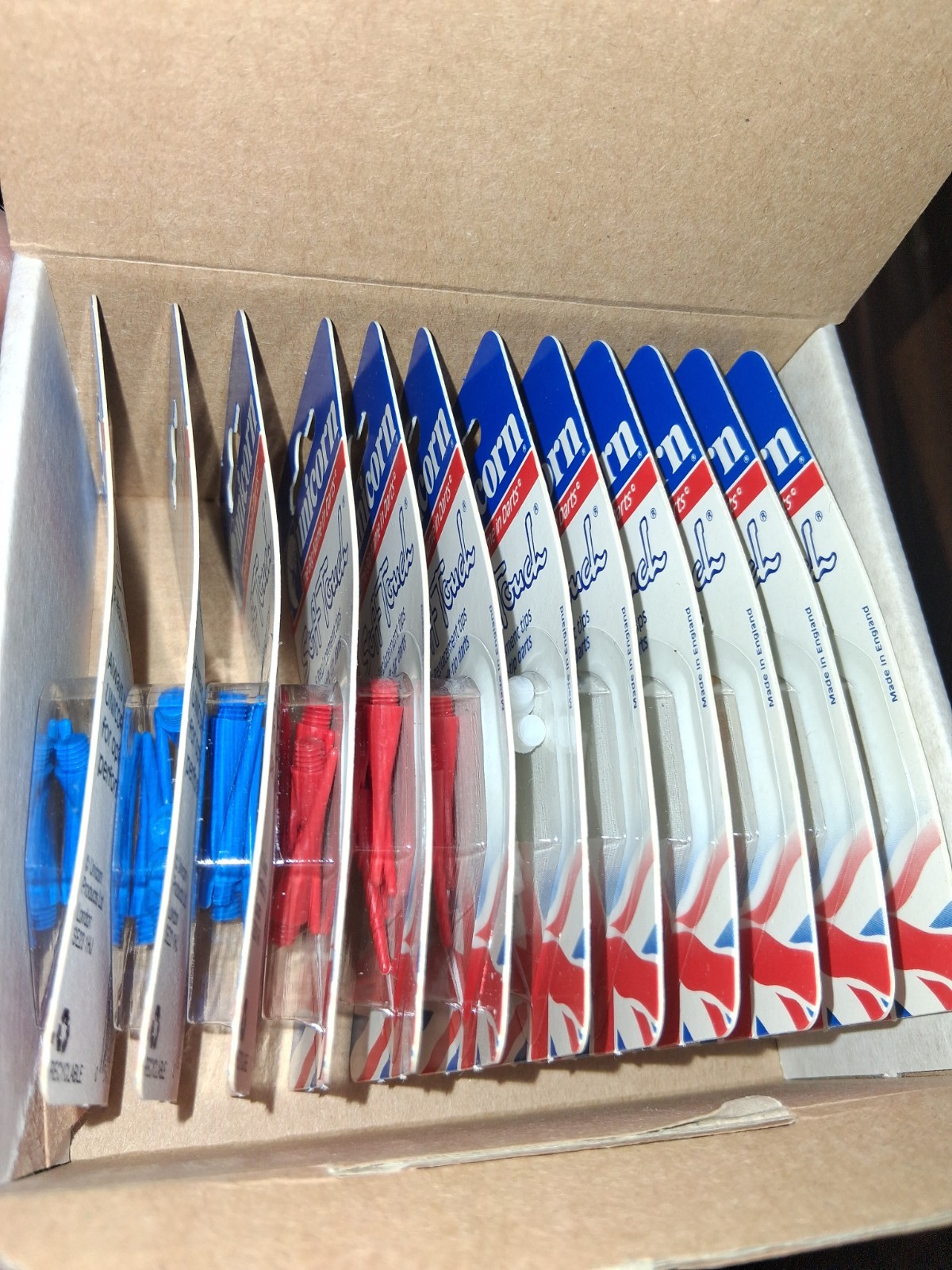 1 Box 24 Unicorn Soft Touch Replacement Dart Tips 6 Each - Blue Red Yellow White