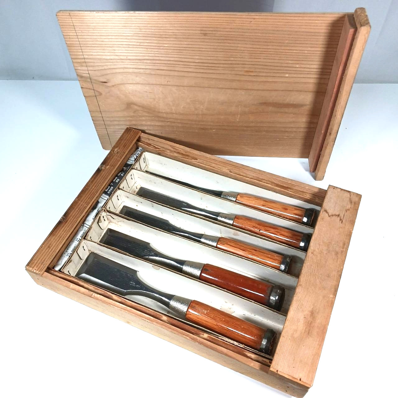 Japanese Vintage Nomi Chisel Suke-Maru 助丸 15-42mm set of 5 Chisels Japan AJ134T