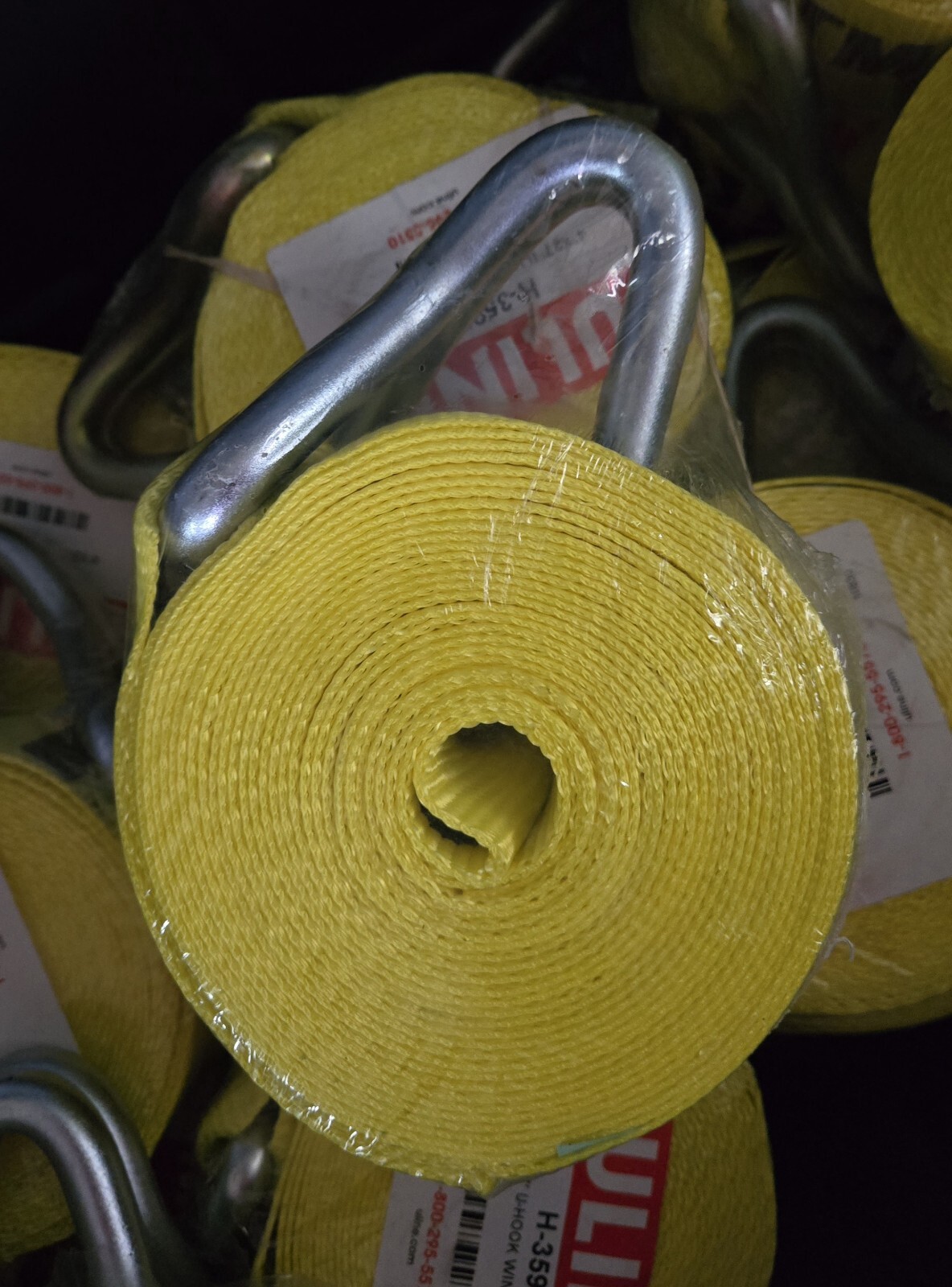 4"×27" U Hook Winch Straps From Uline.