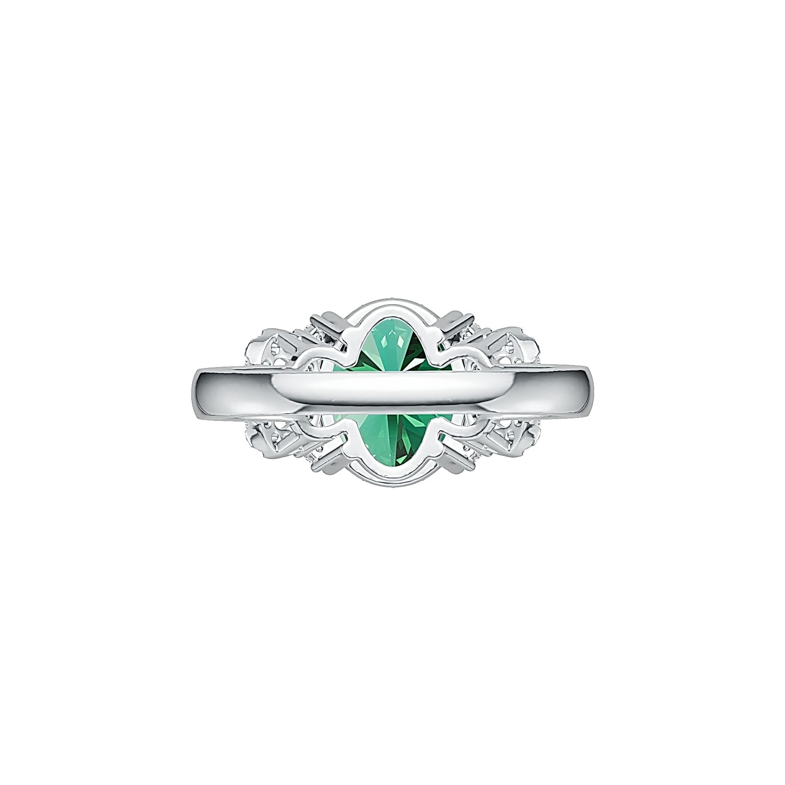Sterling Silver Semi Mount Ring Setting Oval OV 11X9MM