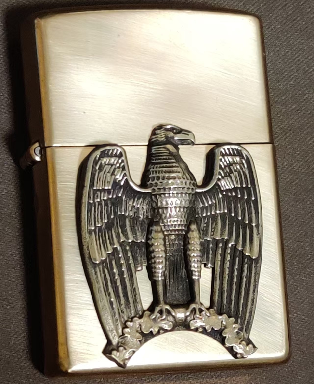1 piece Brass Double headed Eagle Statue sticker Lighter DIY Accessory