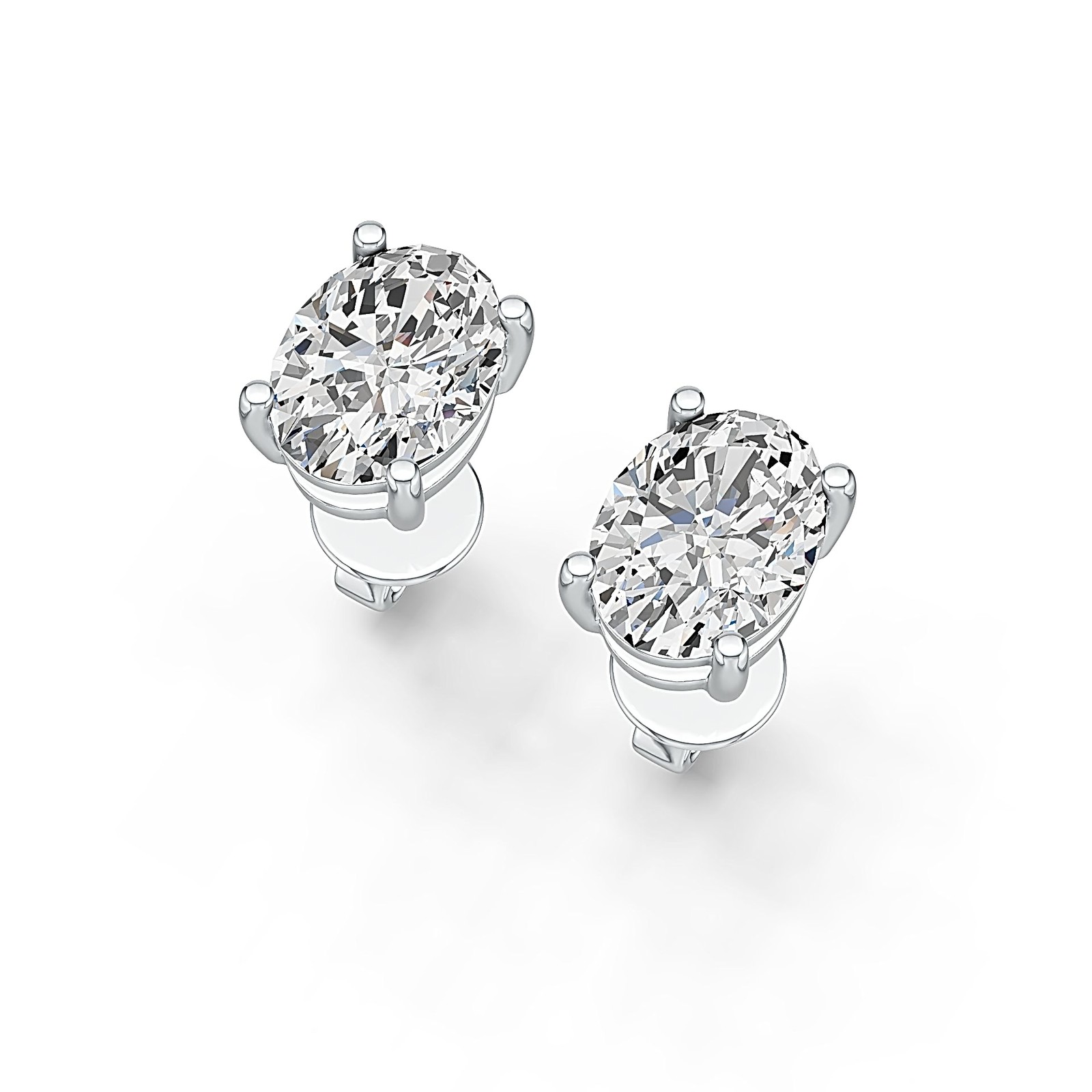 Sterling Silver Semi Mount Earrings Setting Oval OV 8X6mm