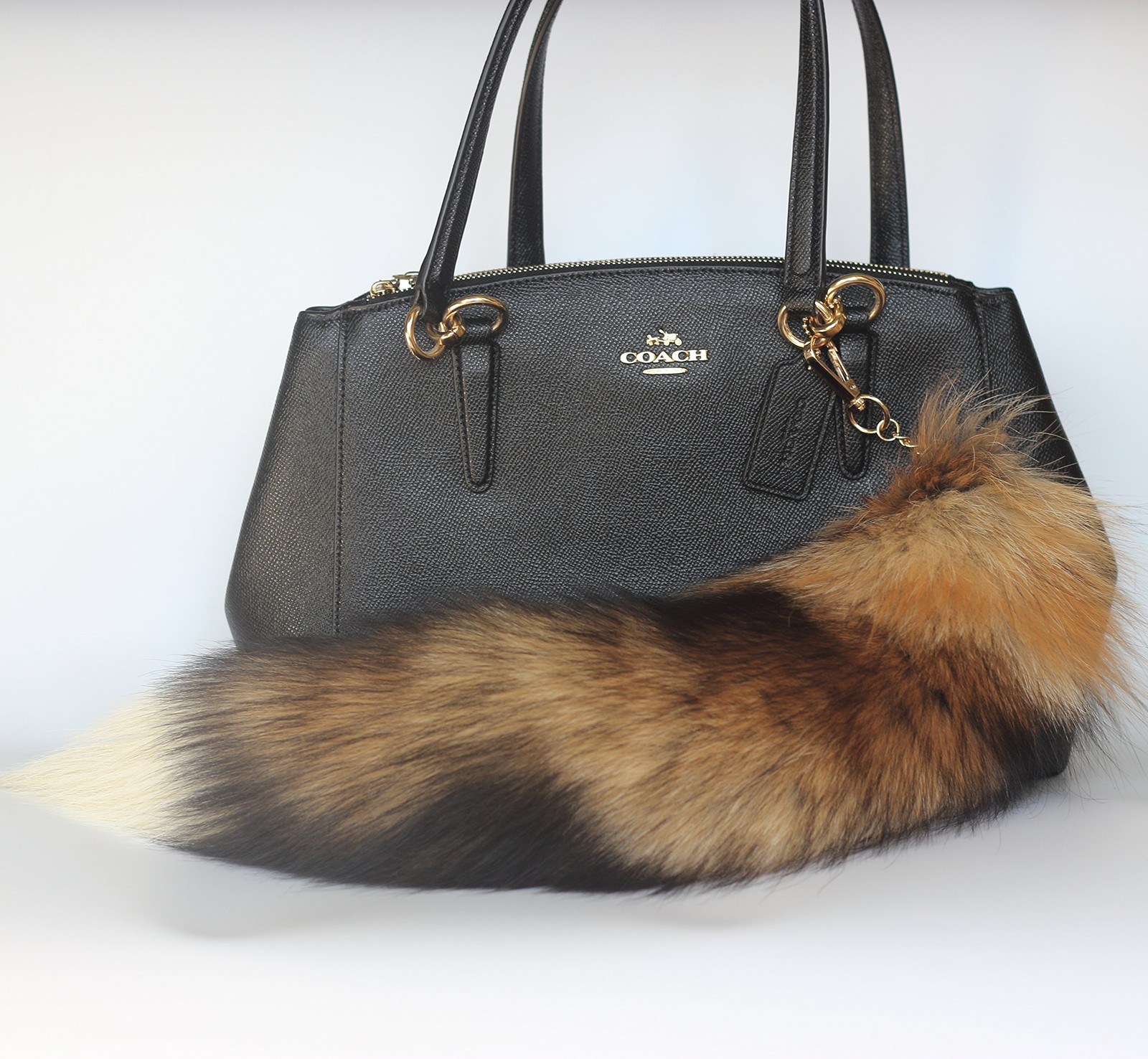Huge Fluffy Fox Tail Fur Cosplay Keychain Handbag Accessory Tassel Hook